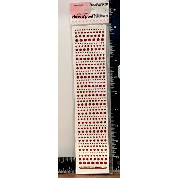 HTF RARE Stampendous! Class a'Peel Dot Sparklers Stickers Red AC672HSR - Picture 1 of 3